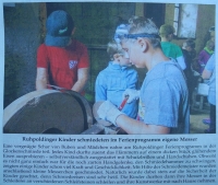 Ruhpoldinger Kinder schmiedeten im Ferienprogramm eigene Messer